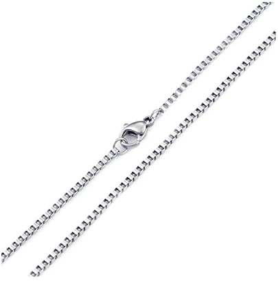 LMMSHX 18 tums kedjelåda 2MM, rostfritt stål guld/silver/svart låda för män pojkar