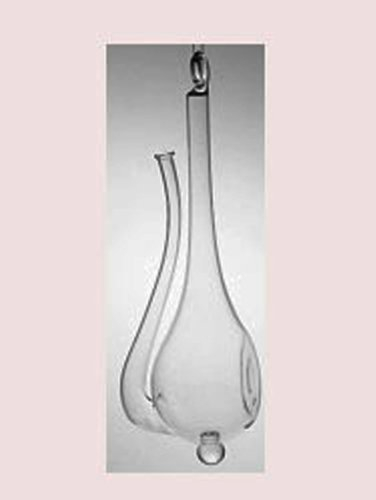 Oberstdorfer Glashütte Barometer zum hängen aus klarem Glas dekoratives Goethe Barometer befüllbar für innen und aussen Wanddekoration aus Kristallglas mundgeblasen Höhe ca. 7,7 x 26 cm