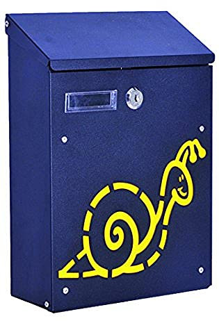 Blinky 27298-10 Lumaca Cassetta per Lettere in Acciaio, 21x8.5x30, Nero