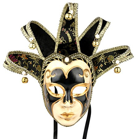 YU FENG Venezianische Comedy-Maske, exquisite Dekoration, Narren-Masken für Party, Holloween