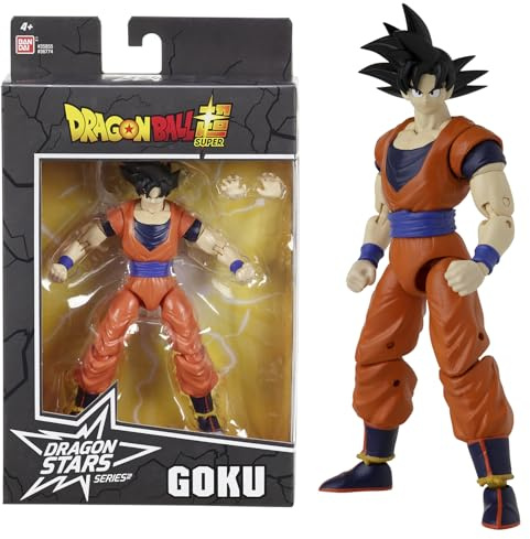 Dragon Ball Super Bandai Goku – Action figure snodabile Dragon Stars 17 cm – Goku con accessori – Licenza ufficiale Dragon Ball – Giocattolo per bambini dai 4 anni in su – 36774