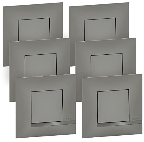 Legrand - Interruptores de Ou Va-y Vaint Altège 10A Livrés Incluye Placas Acabado Nuage - Lote de 6 - Btal61Cl