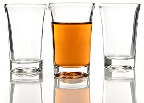 BigDean 12er Set Schnapsgläser 4cl Spülmaschinenfest Robuste Shotgläser | lebensmittelecht, aus Glas, standfest gegen Umkippen, Shot Gläser für Wodka, Ouzo, Sambuca, Tequila