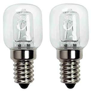 Backofenlampe 2/4 Stück Halogenlampe E14 25W Ofen Glühbirnen Techgoamde 2750k Warmweiß Bis 500°C Hitzebeständiges, Geeignet für Backofen, Mikrowelle, Salzlampen (2Stück)
