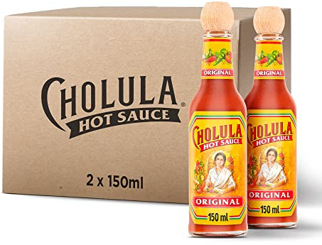 Cholula Hot Sauce Original 150 ML | Pack of 2 | Made from Chillies and Spices | Use as Condiment | for Vegan and Non-Vegan Cuisine | Perfect for Pizza, Chicken Wings, and Pop Corn