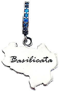 Charme région Basilicate Italie en argent 925 - Les Folies compatible avec Pandora, Argent sterling, Zircone cubique