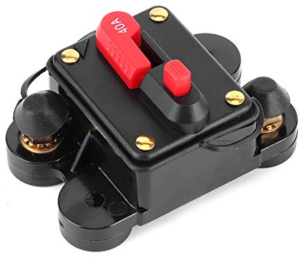 Auto für o System Sicherungshalter Sicherungsautomat 12 V 24 V DC Auto Boot Stereo Schutz Kfz-Schutzschalter Unterbrecher Druckknopf Zurücksetzen (B(40A))