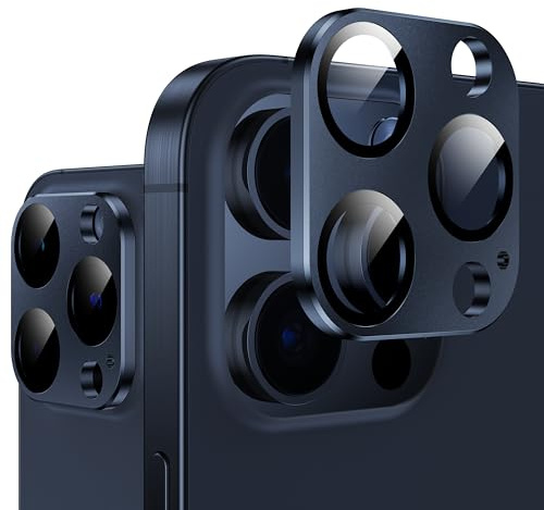 WSKEN for iPhone 15 Pro Max/iPhone 15 Pro Camera Lens Protector,Matte Alloy [Shatterproof Test] 9H Tempered Glass Camera Screen Protector Scratch Resistant Cover Accessories