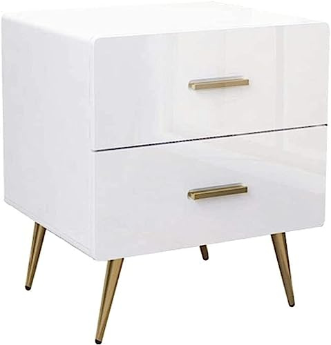 BOKNI Table de Chevet Intelligente Tables de Chevet Table de Chevet Grande capacité Table de Chevet avec tiroirs Simple Armoire de Chevet en Laque Blanche pour Commode de Chevet Chambre