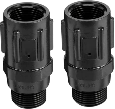 Regulador de presión de riego por goteo, Kit de riego de 2 piezas 45 PSI Sistemas de riego de jardín de 3/4 pulgadas Reguladores de presión de goteo fácil Reductor de presión de riego