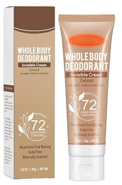 Wenrny Whole Body Deodorant for Women,All Day Odor Control,Aluminum Free Female Deodorants,Coconut Scent Invisible Cream Full Body Deodorant,Deodorants for Men & Women,85g