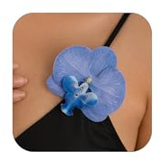 Grande broche papillon orchidée en tissu satiné délicat pour femme, accessoire de mariage, danse, vêtements, bijoux, Tissu, Pas de gemme