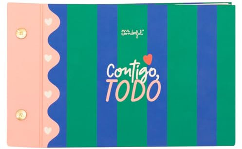 Mr. Wonderful - Álbum de fotos - Contigo, todo - Incluye hoja de pegatinas - Álbum de fotos personalizado - 64 páginas