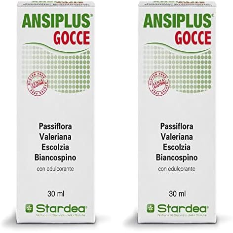 Ansiplus Gocce | Integratore Alimentare | Passiflora | Valeriana | Escolzia | Biancospino | Per Favorire il Rilassamento Fisiologico e Controllare l'ansia e lo Stress | Flacone 30 ml | Stardea