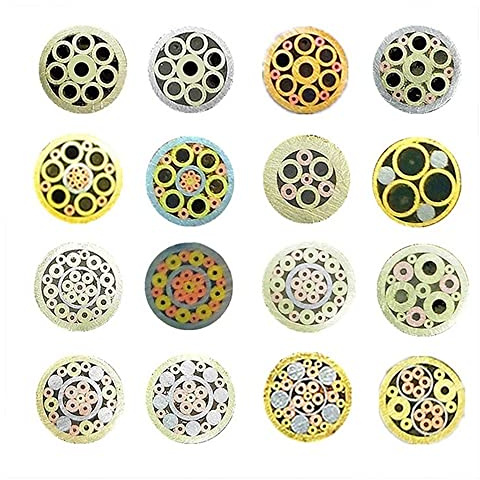 WUUKEPSG 1 Rivetto a Perno a Mosaico da 6 Mm per Manico Coltello, Vite, Rivetti a Mosaico in Ottone, Chiodo, Tubo in Acciaio, Design Raffinato, Lunghezza 90 Mm/90Mm/Style 15