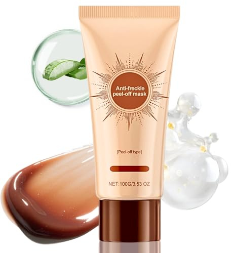 Anti-Freckle Peel Off Mask - Herbal Spots Face Mask Peel Off with Collagen & Aloe Vera - Brightening Jelly Mask for Glass Skin, Renewing Face Treatment, Deep Nourishment & Pore Tightening, 100g
