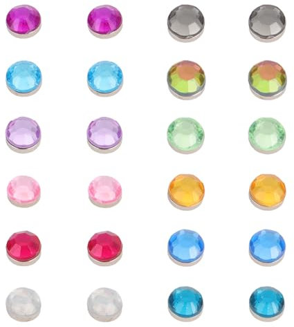 Healifty 24piezas Marcadores Magnéticos para Copas De Vino Identificadores De Copas De Vino Hechos De Inoxidable para Fiesta Cumpleaños Marcadores De Bebidas Colores Surtidos