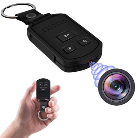 Security Camera, Hidden Spy Camera Car Key, Portable Camera Mini Nanny Cam