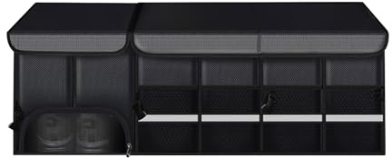 Ergocar Kofferraum Organizer Oxford-Gewebe, Großes Fassungsvermögen, Wasserdicht, Abnehmbare Trennwand, Faltbar, Für Pkw, Suv Und Lkw
