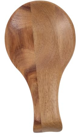 Sosoport Repose-cuillère Bois Naturel pour Cuisine Support Compact pour Cuillères Spatules et Ustensiles Finition Lisse et Résistante Accessoire Pratique pour Plan de Travail