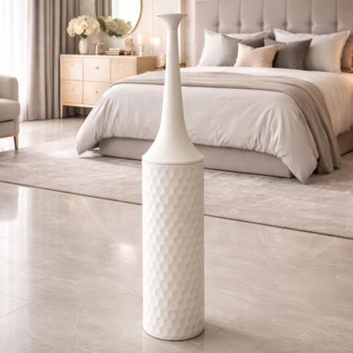 Leewadee Grande Vaso da Terra 65 cm Metallo per Pampas & Fiori Secchi | Vaso Deco per il Soggiorno, ideale per Pampas & rami. Infrangibile, senza schegge, moderno & industriale