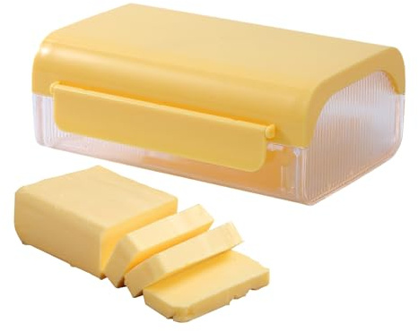 Beurrier – 500 G De Conservation En Polystyrène Hermétique, Récipient À Beurre Pour Réfrigérateur, Planche À Découper Intégrée, Design Moderne Et Élégant | Réfrigérateur De Comptoir RV Ferme Cuisine R