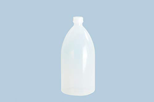 hünersdorff Plastikflaschen zum Befüllen mit Schraubverschluss aus LD-PE (bruchsicher und lebensmittelgeeignet), 3000 ml, transparent, Natur