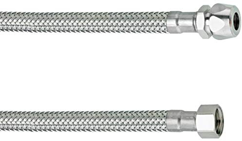 Cornat Flexibler Verbindungsschlauch – 1000 mm – 3/8 Zoll IG – Ø 8 mm | Hochwertige Edelstahl-Umflechtung – Flexschlauch für Durchlauferhitzer – robuster Anschlussschlauch im Sanitärbereich