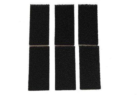 LTWHOME Filterschwamm/Filtermatten (130mm x 60mm x 8mm) mit den Kohlenstoffen geeignet für Fluval U2 Filter(6 Stück)