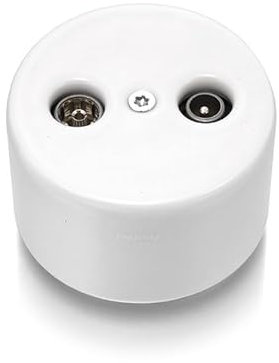 Fontini do - Toma intermedia -a rtv-sat superficie porcelana blanco pack