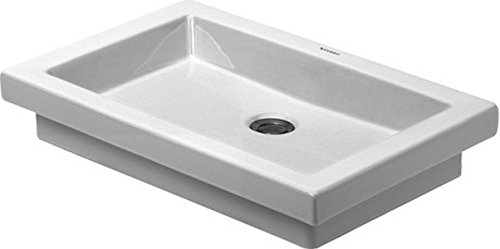 Duravit 03175800001 Weiß, ohne Waschbecken 58 cm 2. Etage Überlauf, Ohne Hahn Plattform WG, Mittel