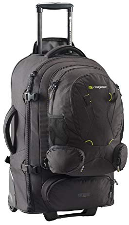 Caribee Sky Master 70 Liter - Reiserucksack - Rucksacktrolley - Rucksack mit Rollen und abnehmbarem Tagesrucksack, Farbe: Schwarz (Modell 2014)