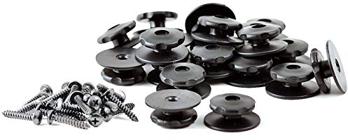 wellenshop 20x Anhänger Rundknöpfe Planenknopf Kunststoff Planenöse Planenhalter Planenbefestigung Planenhaken Rundösen Anhänger Clips