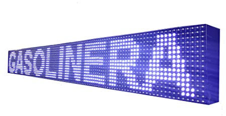 CARTEL LED PROGRAMABLE LETRERO LED PROGRAMABLE PANTALLA LED PROGRAMABLE (128 * 16 cm, BLANCO) ROTULO LED PROGRAMABLE CARTEL ELECTRÓNICO ANUNCIA TU NEGOCIO/PROGRAMMABLE LED PANEL BANDEROLA LED