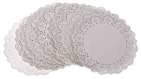 SimpleLife 200 Pezzi Rotondo Carta da Parati stuoie di Carta da Parati Sottobicchieri per Matrimoni Eventi da tavola Regalo da tavola 11.4CM