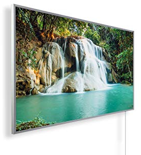 Könighaus 600W Infrarotheizung mit Bild in HD Qualität ✓ inkl. Smart Thermostat ✓ 5 Jahre Garantie ✓ Doppelter überhitzungsschutz ✓ Infrarot Wandheizung ✓ Motiv: 16. Wasserfall