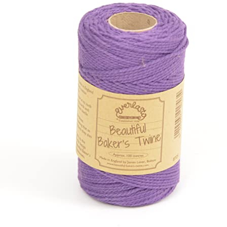 EVERLASTO - Spago in Cotone da Forno, 100 m, 2 mm Circa, Colore: Viola