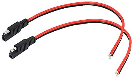CERRXIAN 2 Pack 14AWG Cavo di prolunga per autoveicoli SAE Power 0.3M / 1FT Cavo per Cavo Solare SAE