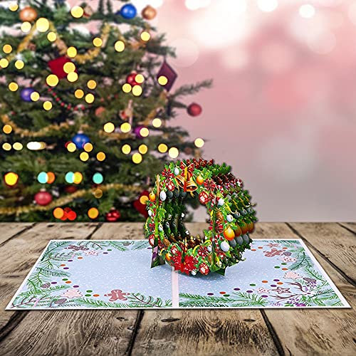 RAN 5 stücke Urlaub Geschenkkarte 3D Pop-up Weihnachtskarten Geschenk-Gruß-Karte Postkarte for Weihnachtsfeier