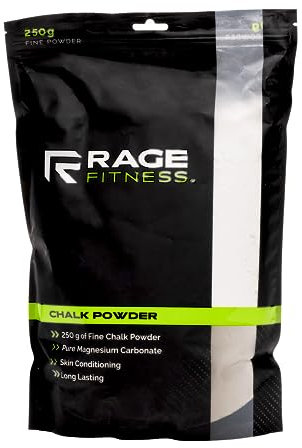 Rage Fitness Fine Powder Gym Chalk, Magnesium Carbonate Athletic Chalk for Excellent Grip, Gym Workout Grip Chalk, Weightlifting, Gymnastics