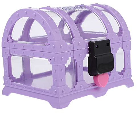 Holibanna Girls Jewelry Storage Box with Lock Crystal Diamond Organizer Chest for Boys and Girls Jewelry Holder Treasure Case for Children’s Accessories