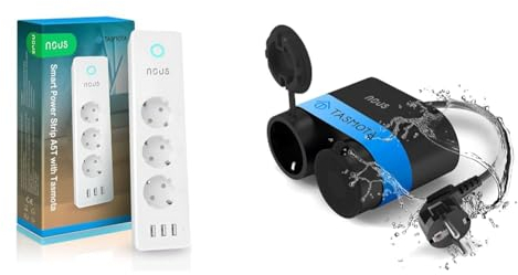 Tasmota steckdosenleiste mit USB hub - NOUS A5T & Tasmota Smart Außensteckdose NOUS A4T, IP44 Wasserdicht Gartensteckdose
