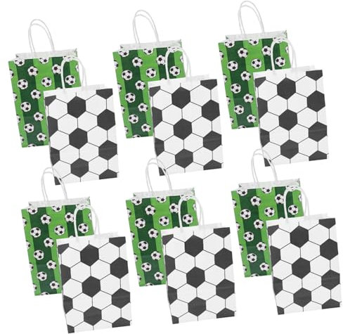 Toyvian Einladung Fussball 12 Stück Fußball Partygeschenktüten Papiertüten Geschenkverpackungstüten Blumenstraußtüten Partytüten Zubehör Geschenktüten Aus Papier Partytüten Für Süßigkeiten
