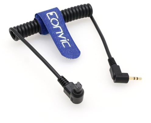 Eonvic Cavo di scatto remoto da 3 pin femmina a 2,5 mm per Canon EOS R3 R5C R5 7D 50D 40D 30D 20D 1D (da RA 2,5 mm a 3 pin femmina)