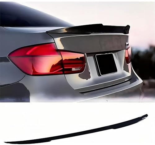 DQSZ Auto Heckspoiler für BMW E46 2 Door Coupe CSL 1999-2006, Heckflügel-Dekoration Spoiler Wing Autospoiler Deflektor Hinterer Spolierflüge Kofferraumflüge Kofferraum Lippe,A/Glossy-Black