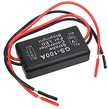 Contrôleur Stroboscopique de Lumière de Voiture GS-100A LED Module de Commande Fl pour Feux de Freinage 12-24VDC Boîtier en Plastique Relais de Contrôleur Stroboscopique pour