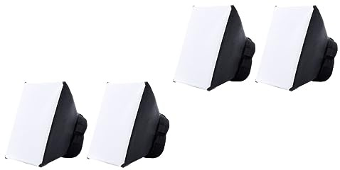 HOMSFOU Blitz Diffusor 4 Stück Blitzdiffusor Blitzreflektor Speedlight-softbox Fotografie Beleuchtung Softbox-blitzkamera Blitzlicht Diffusor DSLR-zubehör Flash-diffusor-softbox Black
