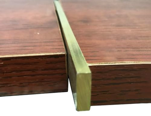 Quadratische Bodenleiste aus Messing für Übergang von Holz zu Fliesen, 5 mm x 20 mm