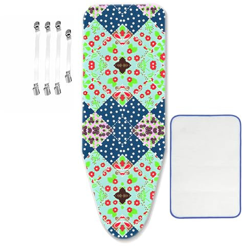 ZJBKX Bügelbrettbezug, XXL, Universal größe Bügeltischbezug, Extra Lage, 160 x 60 cm, Schöner Ersatz mit 4 Bügeltischspanner