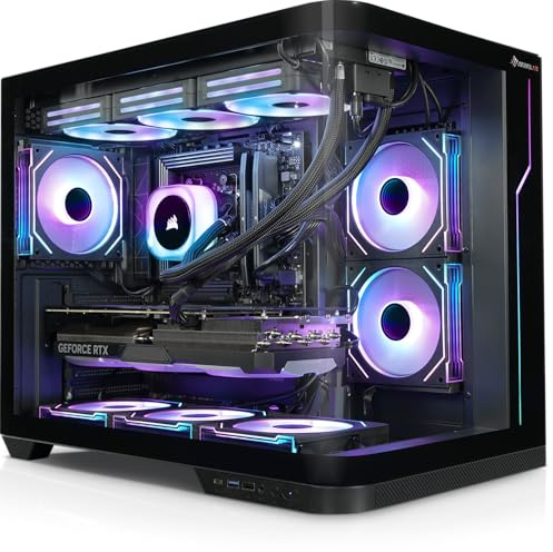 Kiebel Gaming PC Panorama Curve IX, AMD Ryzen 9 9900X, 32GB DDR5-6000, Radeon RX9070XT 16 GB GDDR6, 2TB M.2 SSD, WLAN, Bluetooth, Windows 11 [187223]
